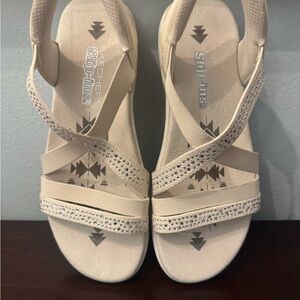 Skechers Hands Free Slip-ins: Reggae Slim - Summer Sparkle sandals